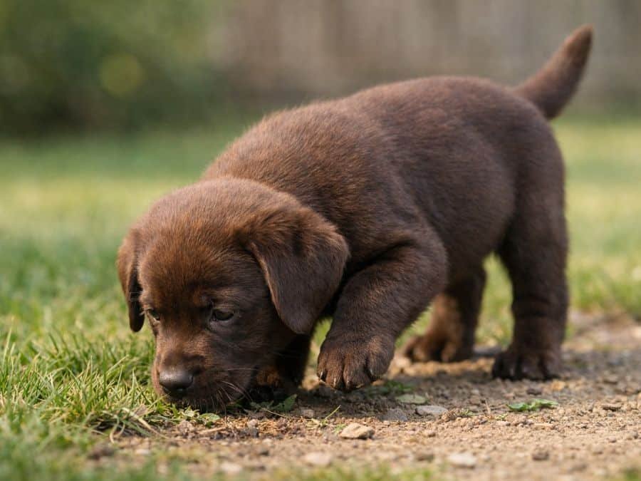 chocolate labrador puppy
