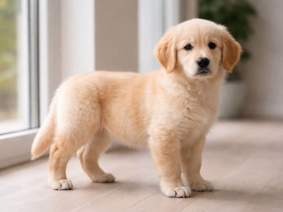 elegant female golden retriever puppy
